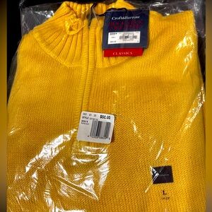 Croft & Barrow Yellow Quarter Zip Sweater
